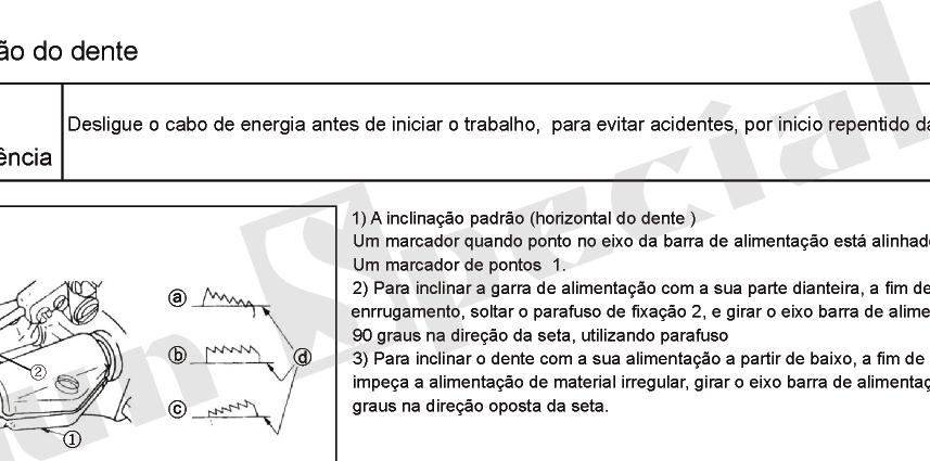 partir de baixo, a fim de impeça a alimentação de material irregular, girar o eixo barra de