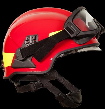 Protetor facial e viseiras para uso com alto desempenho em capacetes de segurança industrial e nos usados por bombeiros, ambulâncias e em emergências.