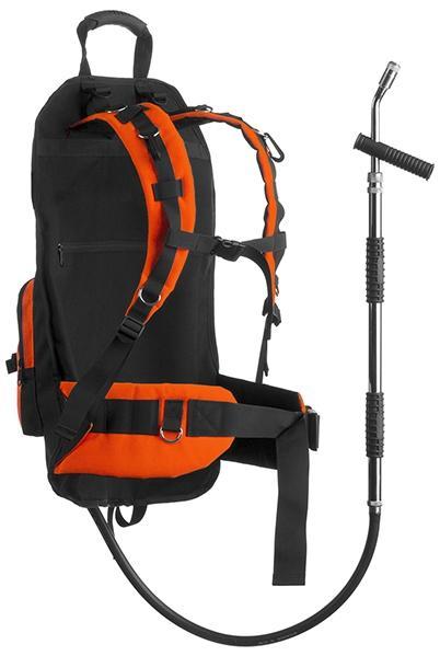 Cordura 1000 laranja alta visibilidade, cintas refletoras, válvula de saída com sistema rotação