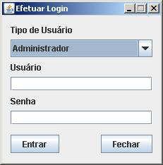 03 Figura 49 Interface de login Logo após o usuário efetuar o acesso ao sistema, sua respectiva área restrita é apresentada (Figura 50).