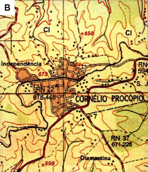 cartográfica da sede do município de