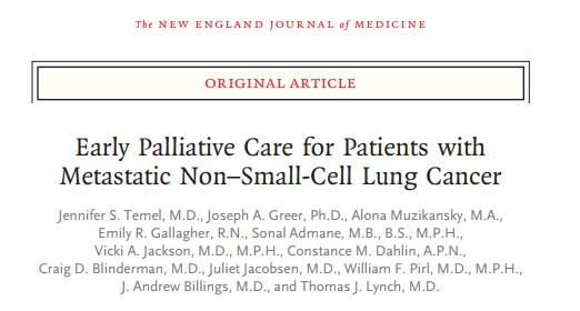 RCT Of Early Palliative Care Co-Management vs.