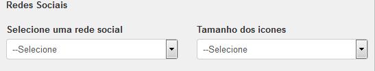 Selecione as redes sociais desejadas (1) e defina o tamanho dos ícones (2). 1 2 17.