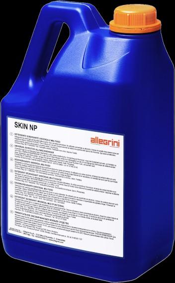Embalagem disponível: 4 x 5 kg SKIN NP Detergente liquido de baixa viscosidade e sem perfume.