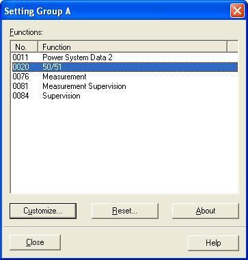 9 Setting Group A Nesta opção encontram-se os ajustes das