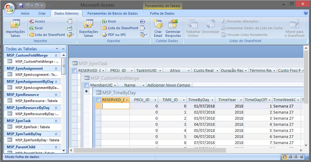 Interface com bancos de dados Exportar informações organizadas conforme banco de