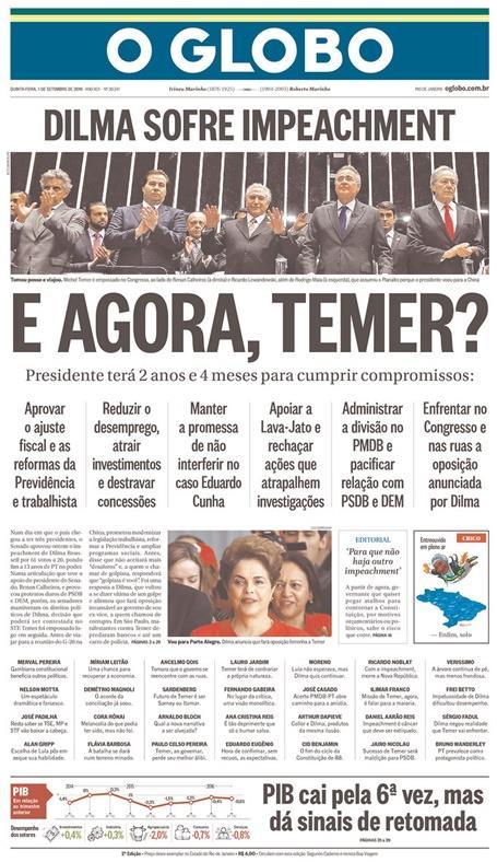 Figura 1 Capa do Jornal O Globo