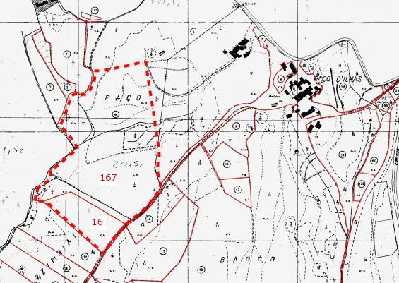 4.2 Modelo de Ocupação A unidade de execução Paço d Ilhas compreende solo urbanizável e solo rural, na categoria de espaços agroflorestais, os quais correspondem às propriedades apresentadas na