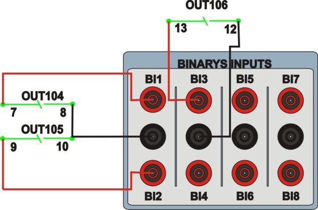1.3 Entradas Binárias Ligue as Entradas Binárias do CE-6006 às saídas binárias do relé. BI1 ao pino 08 e seu comum ao pino 07.