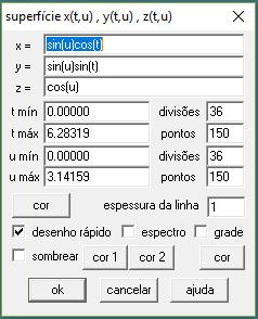 21 Passo 2) No plano XYZ (R 3 ), esboce manualmente a curva anterior do plano no sistema de eixos R 3.