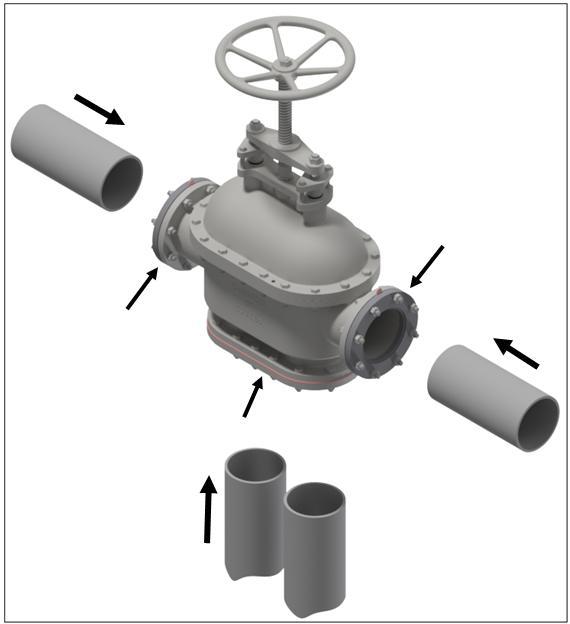 As válvulas deverão ser sempre que possível, cobertas para transporte. Evite choques, vibrações e manuseios bruscos, garantindo a qualidade e funcionamento do produto. válvula. Segue abaixo a ilustração na figura 1.