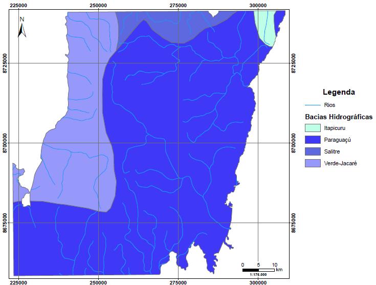 3. ASPECTOS FISIOGRÁFICOS HIDROGRAFIA Figura 8: Mapa das bacias