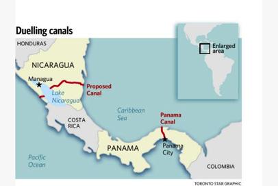 Canal da Nicarágua Investimento russo-chinês em parceria com a Nicarágua.