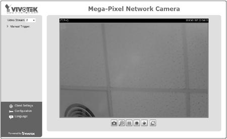 6 Pronto a Utilizar 1. Uma sessão do navegador com a Câmera de Rede aparecerá como mostrado abaixo. 2.