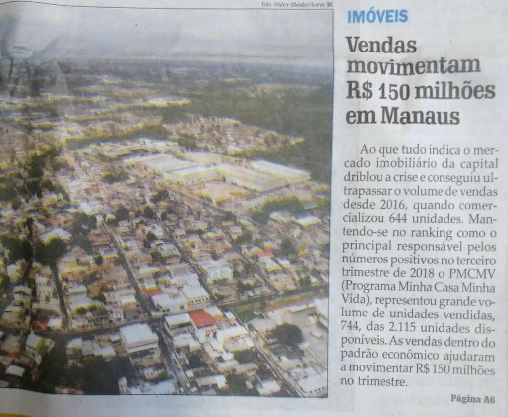Título: Vendas movimentam R$ 150 milhões em Manaus Veículo: