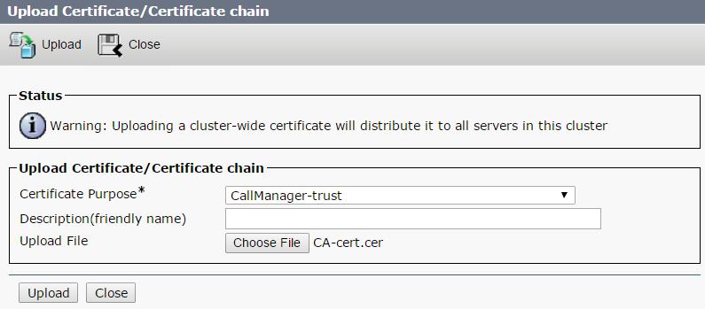 O certificado raiz poderá ser baixado na interface da Web da