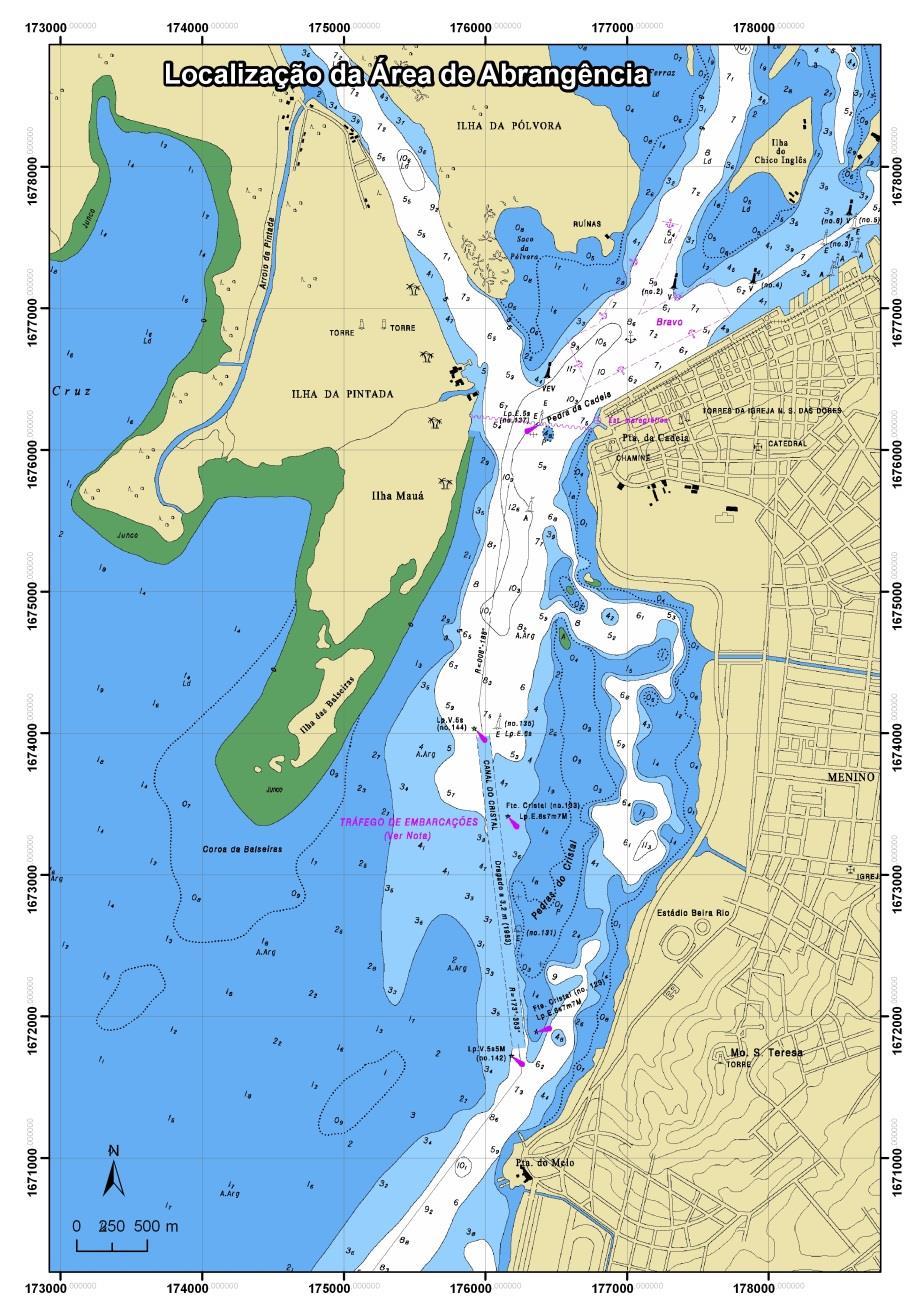 Da Ponta Grossa a Porto Alegre, há profundidades adequadas à navegação no canal e nos acessos aos pontos de atracação propostos (Figura 1).
