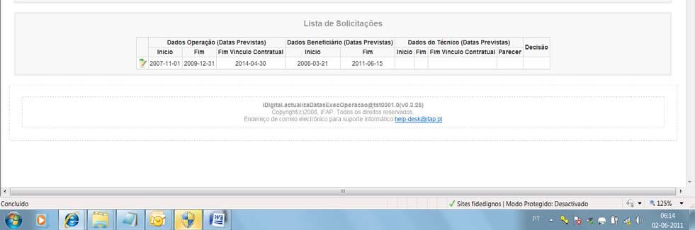 Após o tratamento técnico e o registo da decisão, o SI do IFAP envia um e mail para a caixa de correio do beneficiário previamente identificada no IB Identificação do Beneficiário (caso o referido