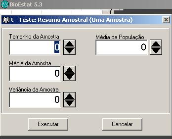 Solução via Bioestat: Na opção Estatísticas, escolha Uma Amostra, e depois,