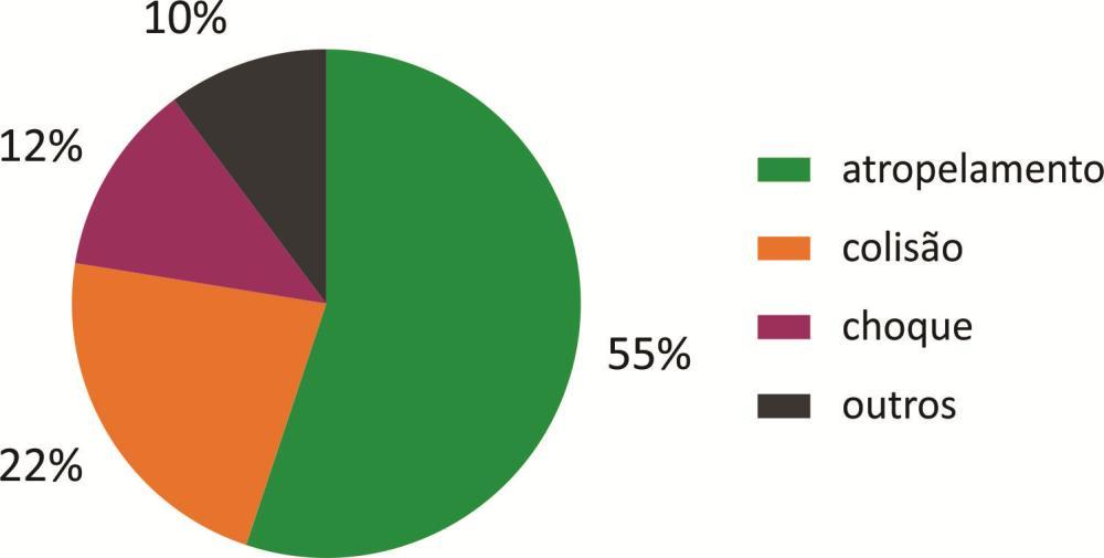 Diagnóstico da Subprefeitura de Sapopemba 2015 a 2017 Tipos de ocorrências fatais na