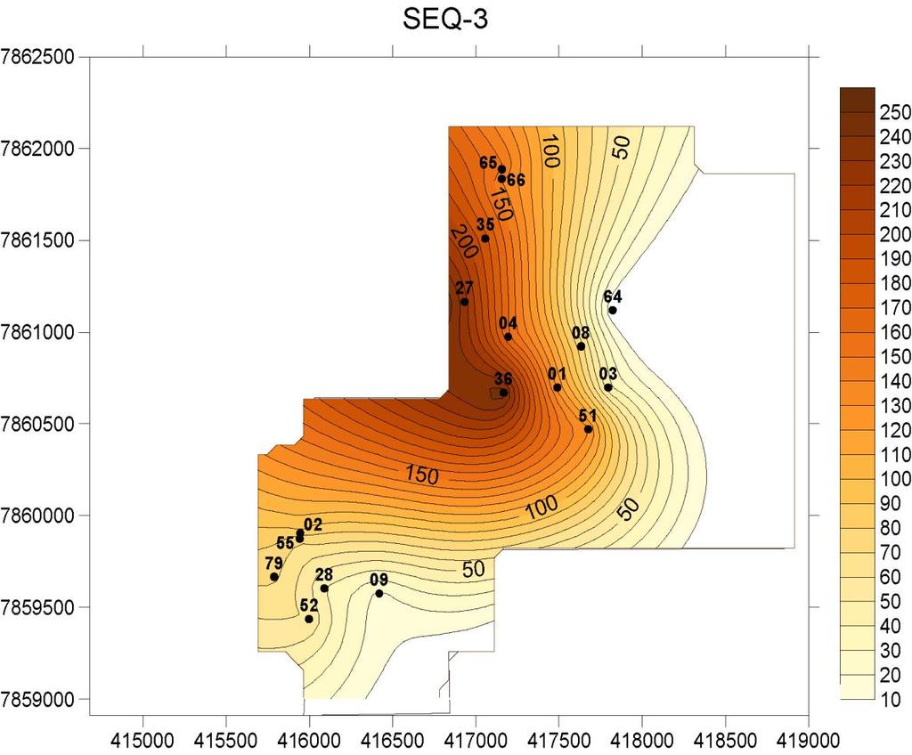 90 Figura 49: Mapa de isópacas referente à Sequência 3.