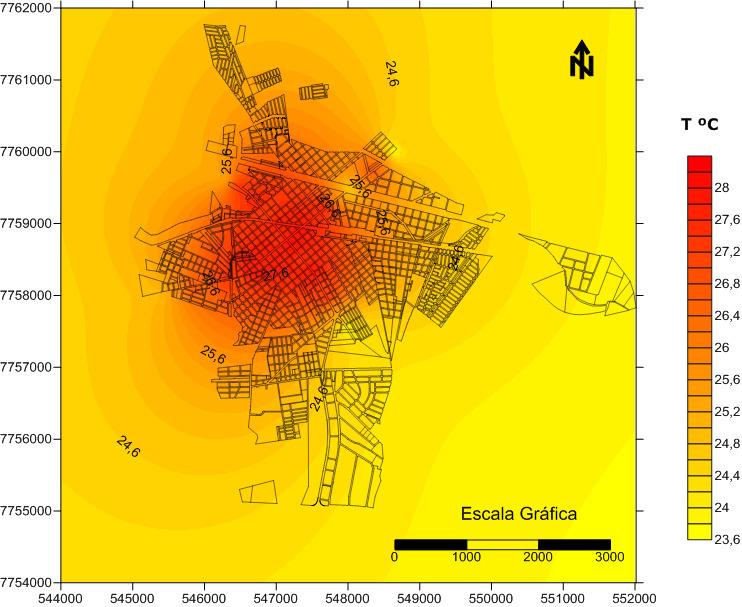4 RESULTADOS A partir dos dados coletados nos transectos móveis foram elaboradas cinco cartas termais afim de espacializar a temperatura na cidade de Jales/SP.