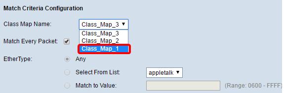 Tipo do mapa da classe IPv4 Etapa 1. Navegue aos critérios de verificação de repetição de dados da área de configuração.