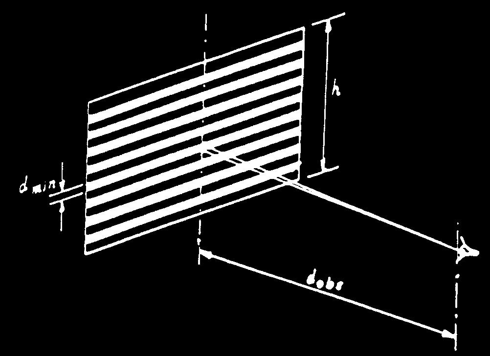 Acuidade Visual versus Número de Linhas A acuidade visual é a capacidade do olho distinguir ou resolver detalhe (informação espacial) numa imagem.