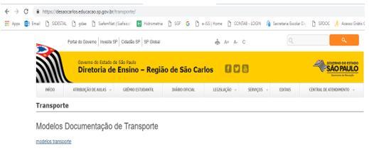 modelos transporte e o arquivo contendo