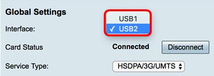 Nota: USB1 é ficado situado no painel traseiro do roteador e USB2 é painel de lado direito encontrado do roteador. Para este exemplo, USB2 é escolhido. Etapa 3.