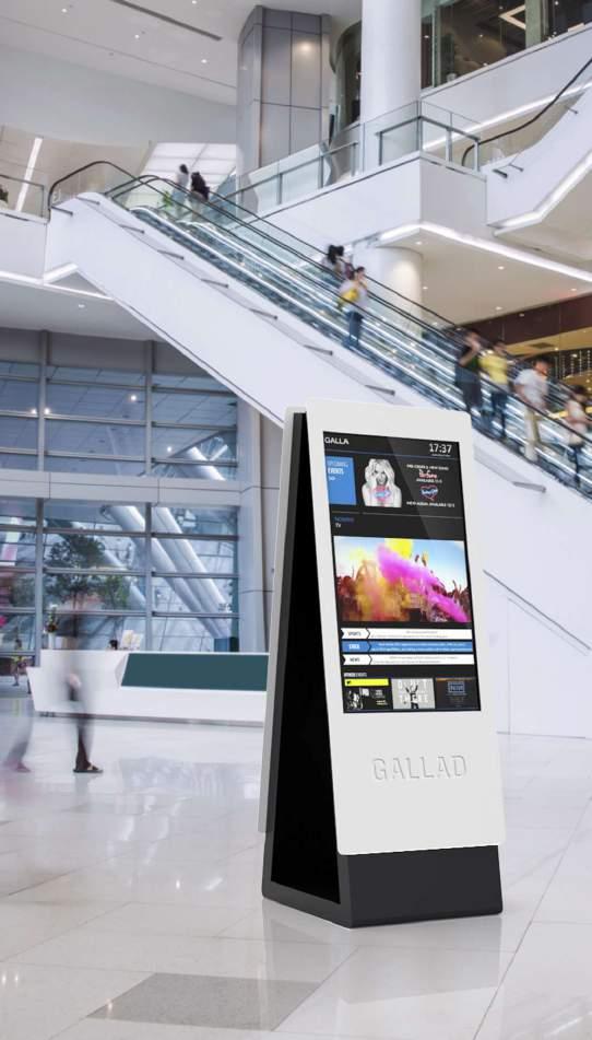 Modelo GallaD Alterar conteúdos automaticamente com um único clique Os sistemas e software s de Digital signage Corporate TV podem ser utilizados em diversos locais e com diversas funcionalidades,