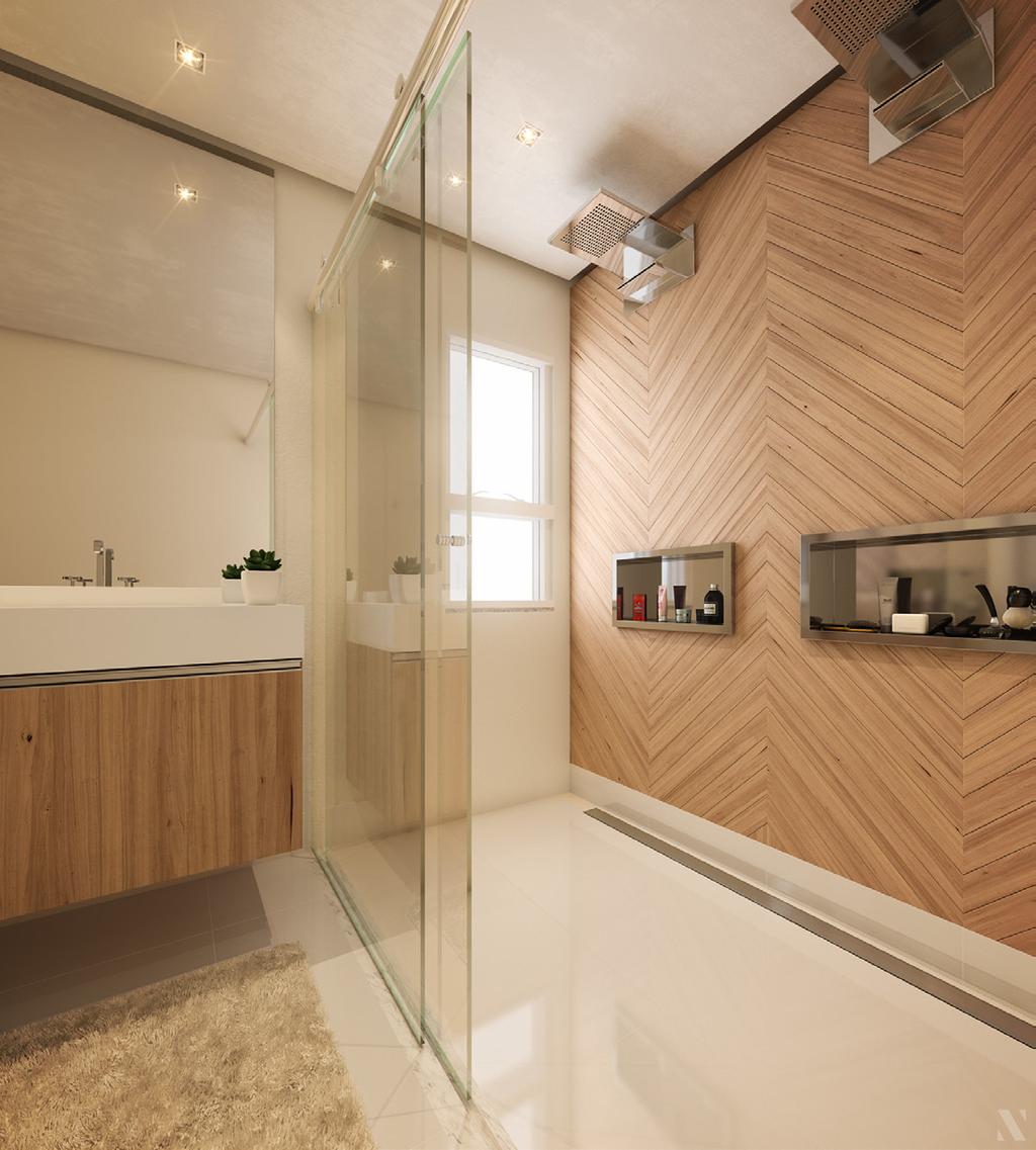 de uso: banheiros, espaços gourmet e ambientes que exigem alto padrão de limpeza, como
