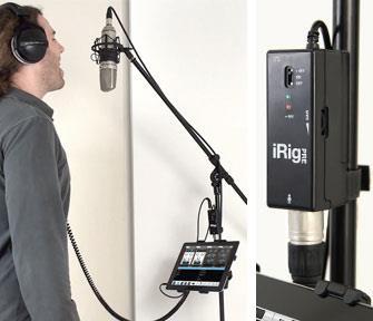 O irig Pre tem um recurso de Phantom Power de 48v que permite usar seu microfone condensador favorito com o seu dispositivo ios. Mas não se preocupe.