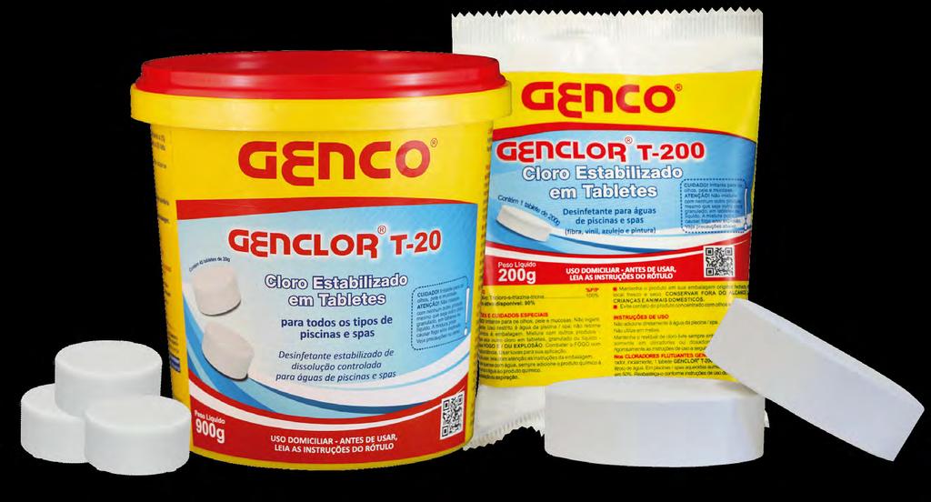 Desinfecção com cloros Genco Genclor Tabletes Cloro