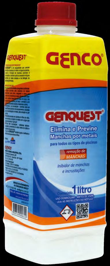 Removedor de metais GENQUEST REMOVEDOR DE MANCHAS E INCRUSTAÇÕES GENCO Previne e elimina manchas, colorações