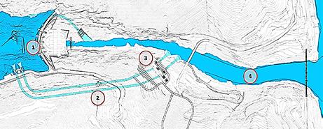 A central está equipada com duas turbinas-bomba, do tipo Francis de eixo vertical, tendo uma potência ativa total à saída dos alternadores de 270 MW.