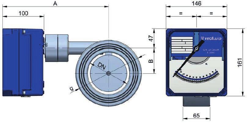 DESENHO TÉCNICO SUMÁRIO DOS TIPOS Tipo Dimensões globais (mm) Peso DN g B A aprox.