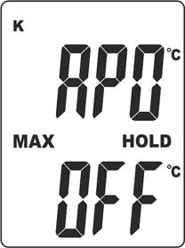 No display principal é apresentada a medição de temperatura em tempo real e no display secundário o valor do deslocamento (offset) na medição que, por defeito, assume o valor 0.