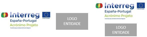 que o logo Interreg Espanha-Portugal esteja sempre a cores; no entanto,
