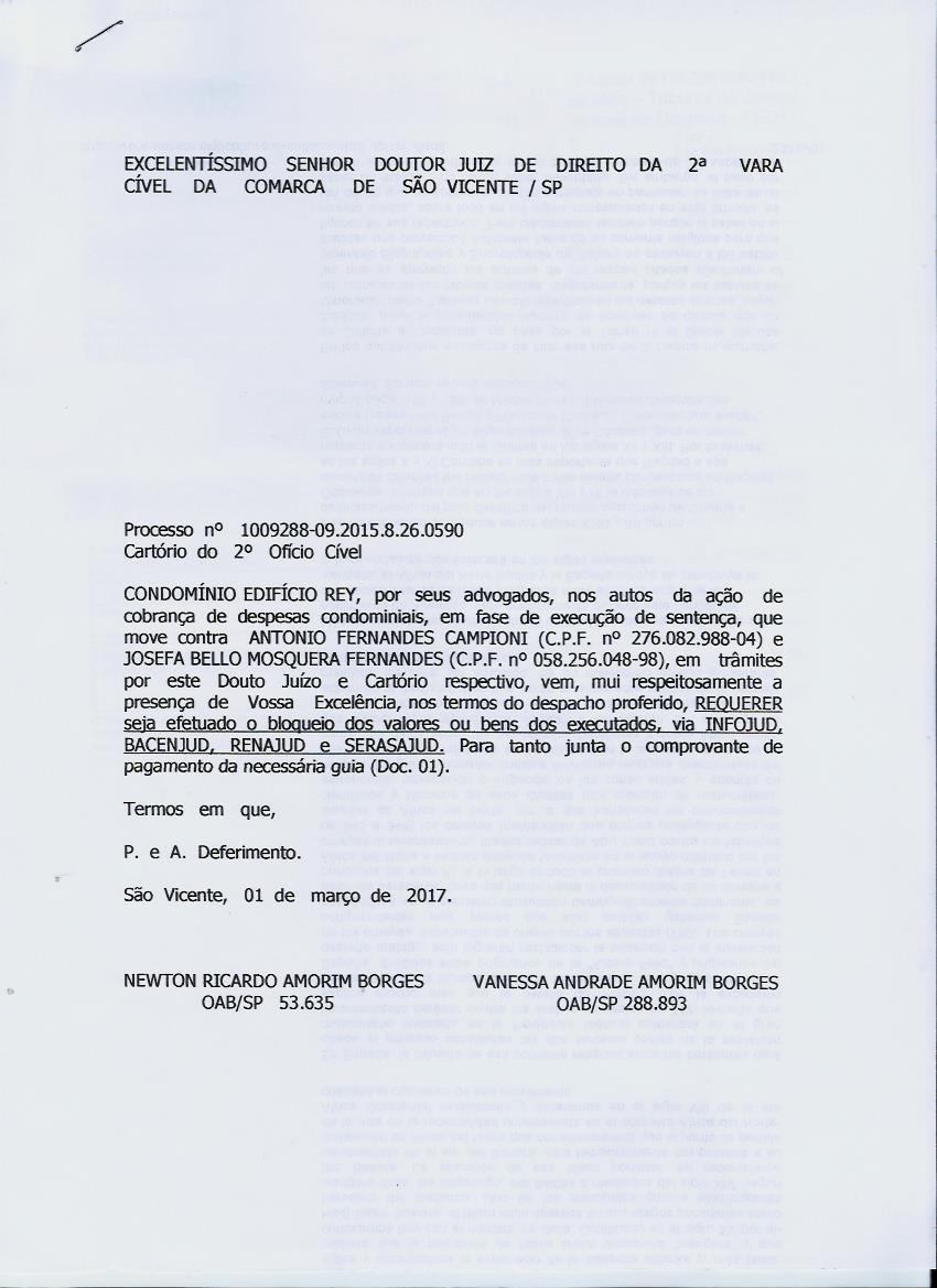 fls. 29 Este documento é cópia do original, assinado digitalmente por NEWTON RICARDO AMORIM BORGES e Tribunal de Justica do Estado de Sao Paulo, protocolado em 02/03/2017 às 21:16, sob o