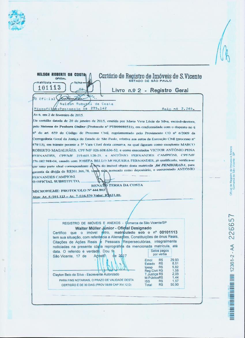 fls. 60 Este documento é cópia do original, assinado digitalmente por NEWTON RICARDO AMORIM BORGES e Tribunal de Justica do Estado de Sao Paulo, protocolado em 23/08/2017 às 15:38, sob o