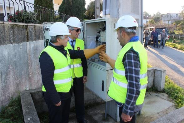 Obras Municipais em curso e/ou com execução a curto prazo: Ligado novo posto de transformação no Lugar de Gamil; Reabilitação da fachada no Centro Escolar da Vila; Reparação de passeios no