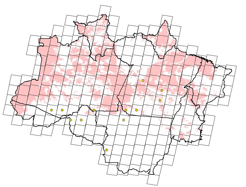 obs: as nuvens correspondem aos polígonos em rosa 5) Proporção dos Alertas de