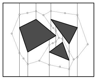2.1 Mapa trapezoidal Aqui, considere um conjunto S de retas que não se cruzam entre si e seja R uma caixa onde todas as retas em S estão encapsuladas.