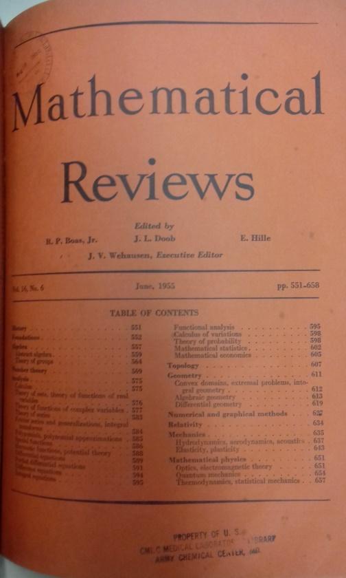 Figura 16: Mathematical Reviews de junho de