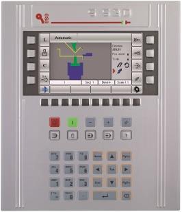 3 Comando botoeira Limitador traseiro Topes traseiros Configuração: Versão I CNC para comando do ângulo de dobra (eixo Y); (fig.