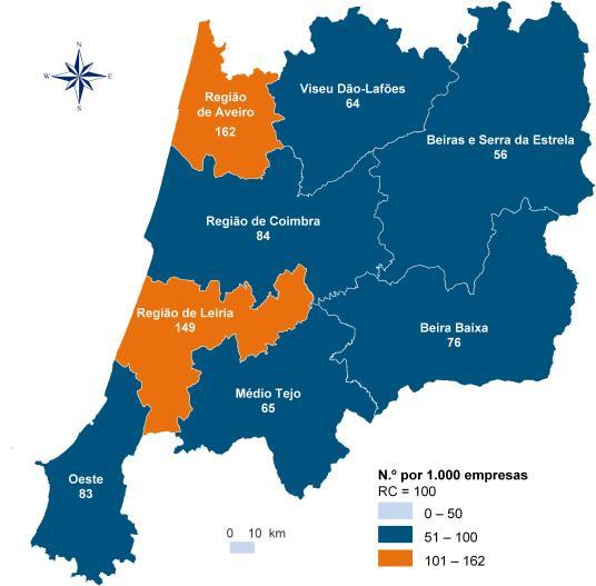 Figura 2 pela CCDRC e aprovadas até julho de 2016 por medida Quanto à localização dos projetos de investimento (2), verificou-se a preponderância das NUTS III do litoral Região de Aveiro, Região de
