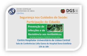 15 de fevereiro Conferência Prevenção de Infeções e de Resistência aos Antibióticos Elogio Maria Manuela Serras Lobato, utente da Unidade de Cuidados de Saúde Personalizados (UCSP) Sardoal - Polo de