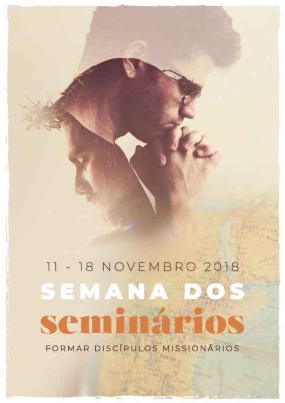 Na nossa sala está afixado um cartaz (como este abaixo) com um nome. Esse nome é o de um rapaz que estuda no seminário.