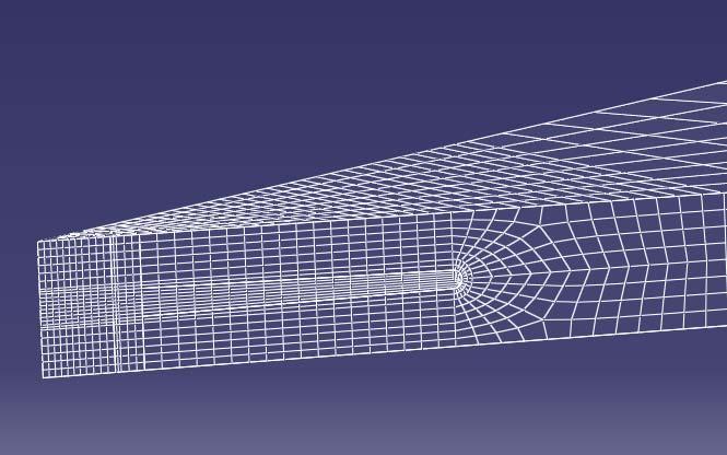túnel canhoneado (figura 48) Figura 48 Detalhe da malha 3D.